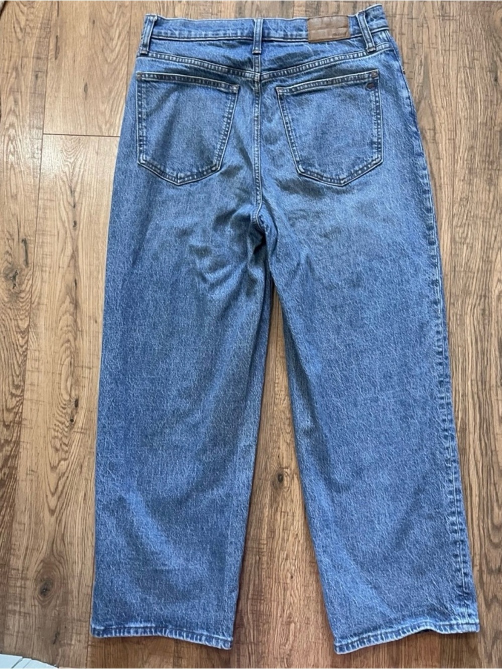 Madewell The Perfect Vintage Wide Leg Crop Jeans in Medium Blue Wash Sz 29 - Picture 5 of 12